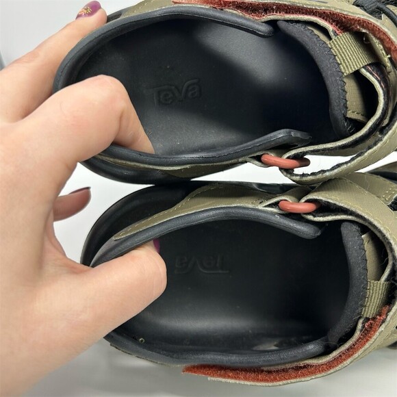 Teva Flintwood Men\'s Closed-Toe Sport Water Sandals Dark Olive Bungee Size 8 main image 13